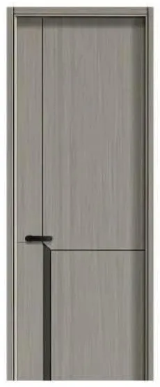 Cửa màu xám với đường chỉ trang trí gấp khúc